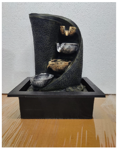 Modern Curved Stone-Effect Water Fountain Medium