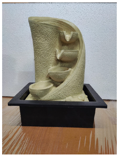 4 Step Bowl Curved Water Fountain Medium