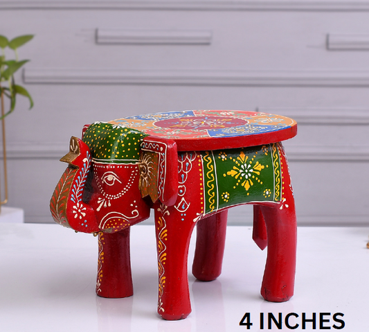WOODEN ELEPHANT STOOL