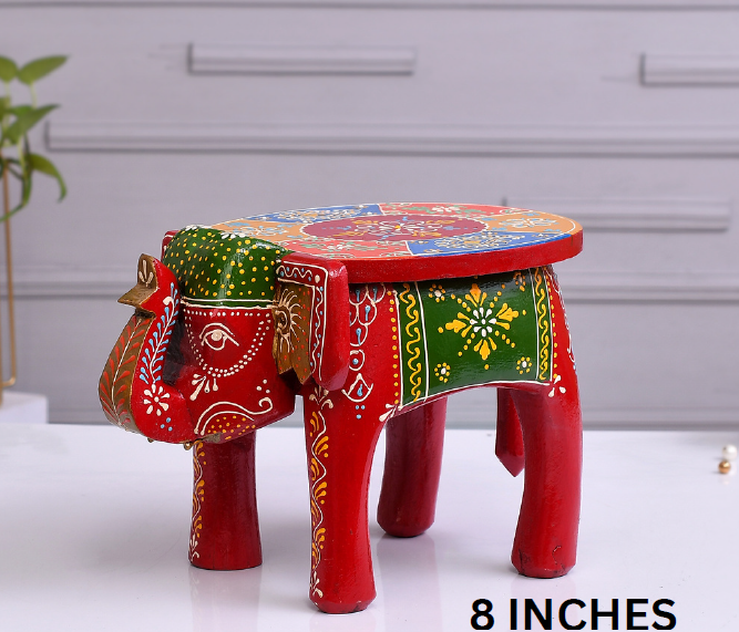 WOODEN ELEPHANT STOOL