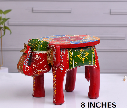 WOODEN ELEPHANT STOOL