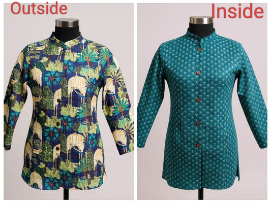 Long Reversible Quilted Jacket (4)