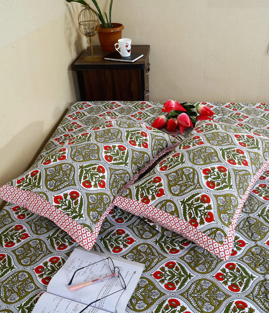Bedsheets with 2 pillow covers (79)