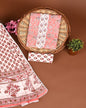 Cotton Suits with Gota Patti Work (Peach-White)