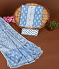 Cotton Suits with Gota Patti Work (Sky blue- White)