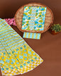 Cotton Suits with Gota Patti Work (Yellow-Peacock Blue)