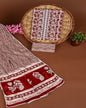 Cotton Suits with Gota Patti Work (Reddish Brown- White)
