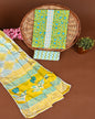 Cotton Suits with Gota Patti Work (Yellow-Peacock Blue)