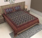 Royal Sanganer Bedsheet – Double Bed (Marron Blue)