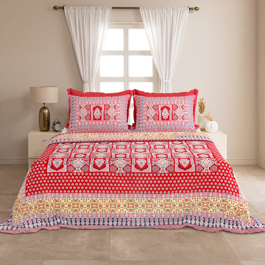 KING Size Bedsheet with 2 Pillow (SST33)