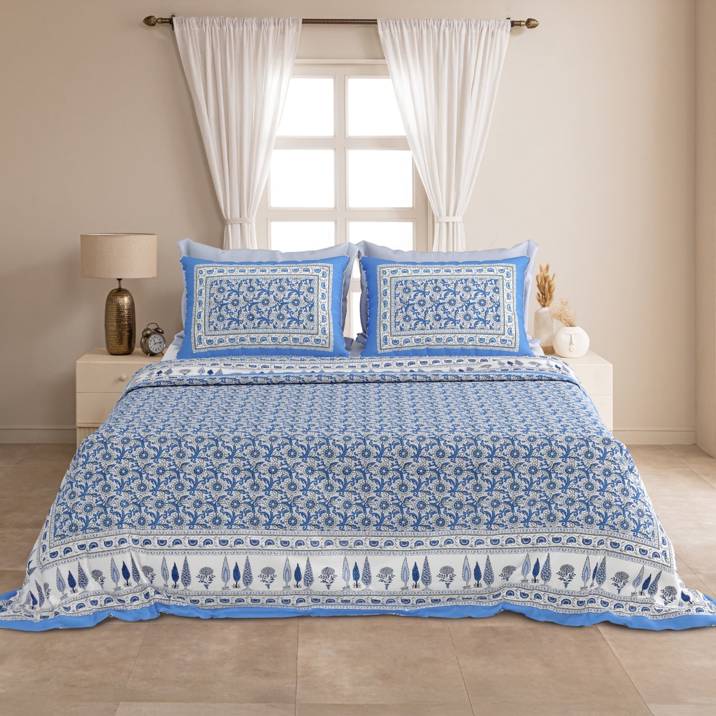KING Size Bedsheet with 2 Pillow (SST41)