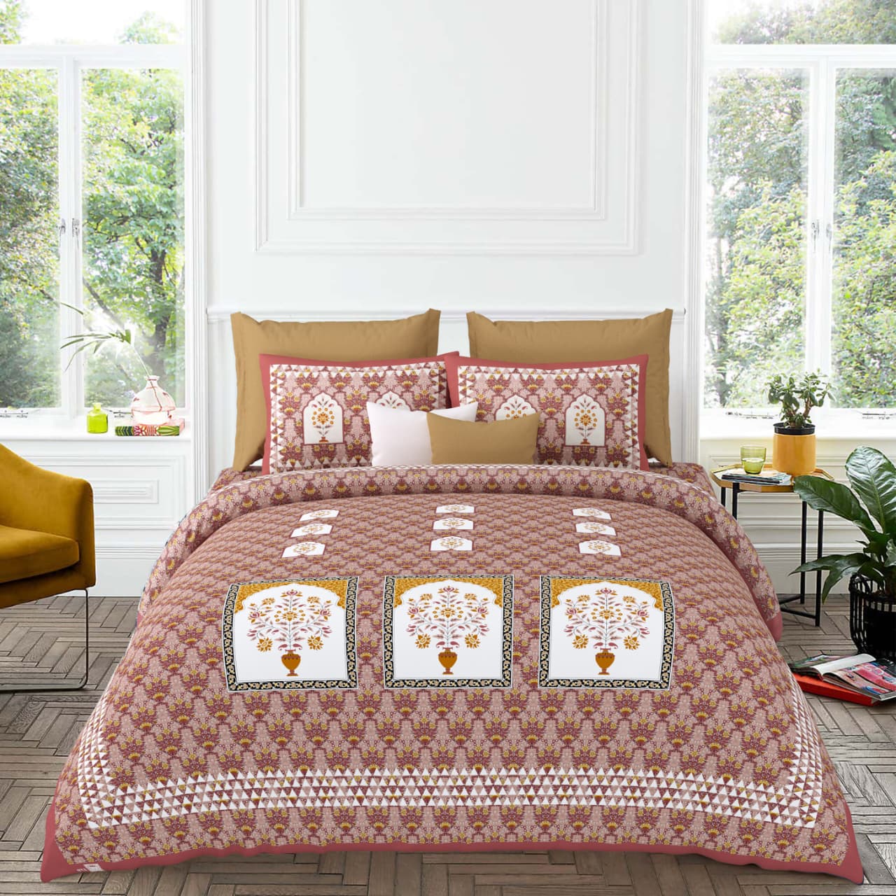 KING Size Bedsheet with 2 Pillow (SST51)