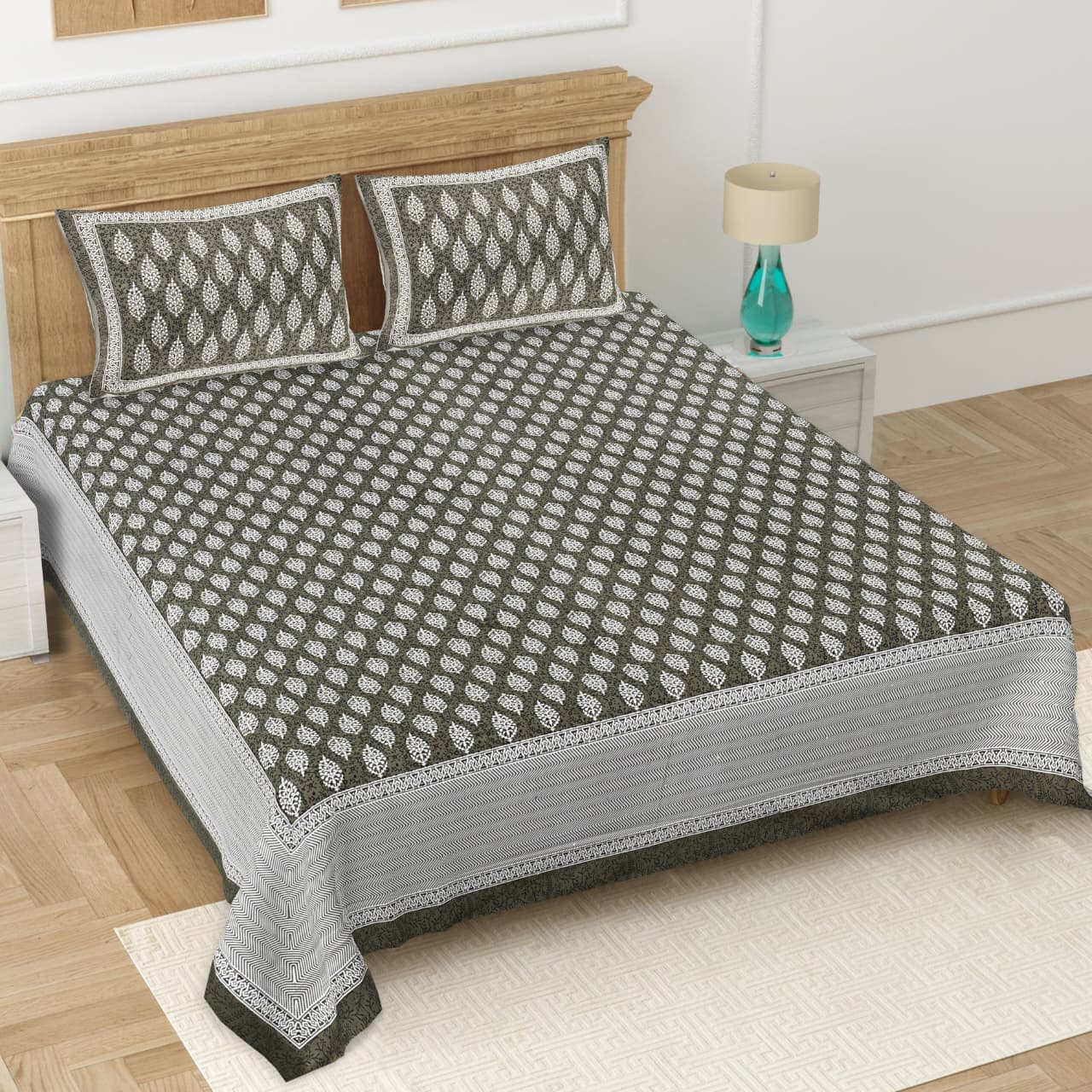 Double Bedsheet with 2 Pillow(SST78)