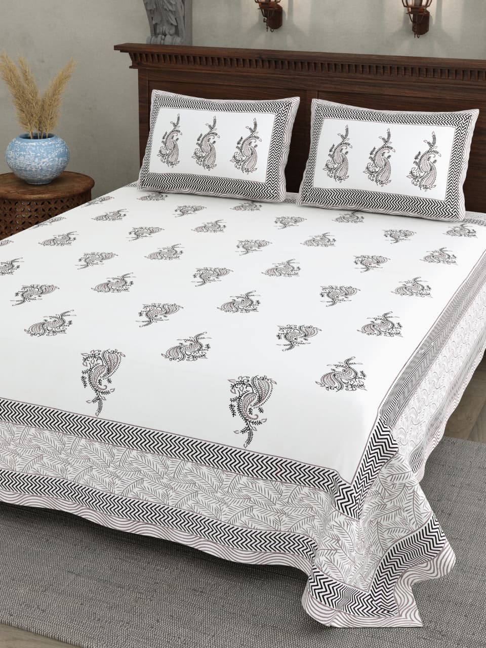 Double Bedsheet with 2 Pillow(SST86)