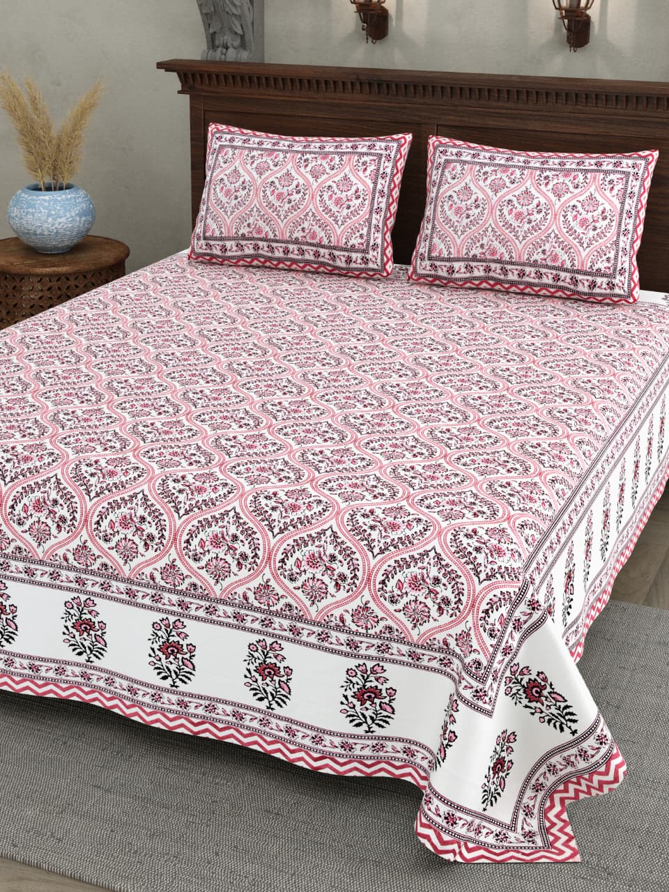 Double Bedsheet with 2 Pillow(SST97)