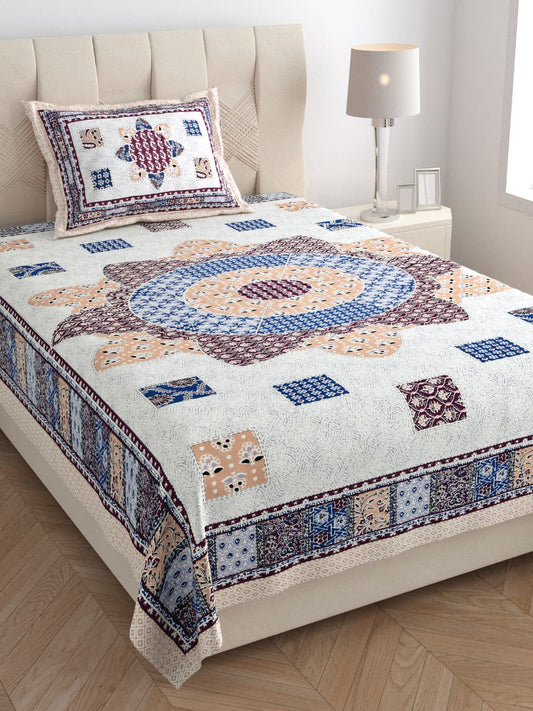 Single Bedsheet with One Pillow  (112)