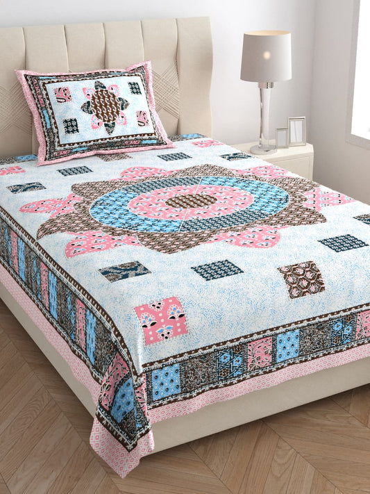 Single Bedsheet with One Pillow  (114)