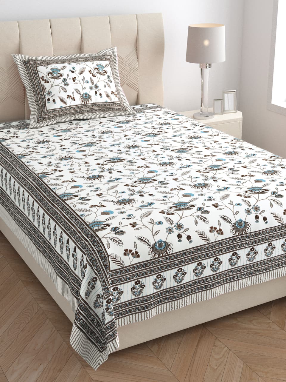 Single Bedsheet with One Pillow  (117)