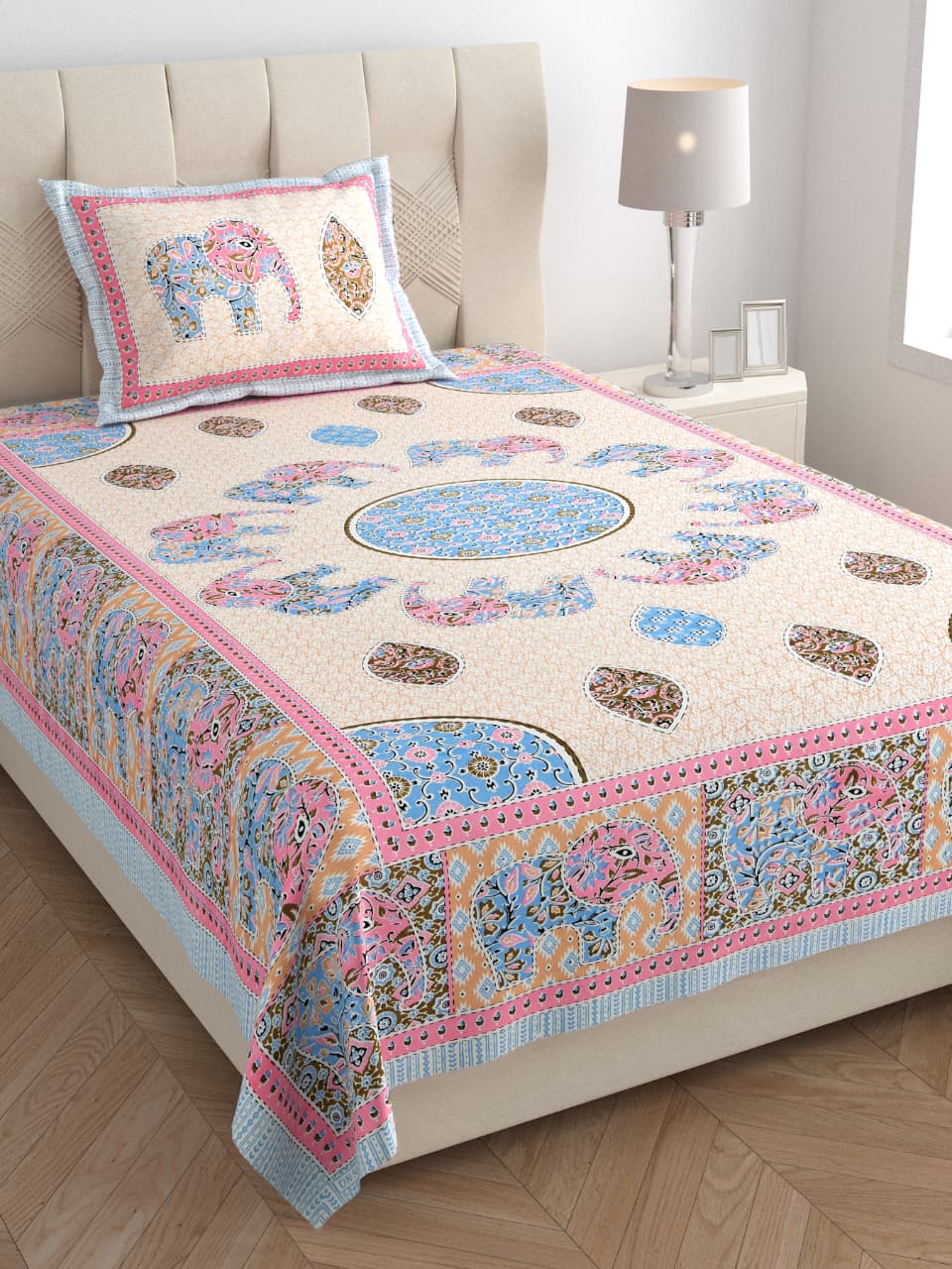 Single Bedsheet with One Pillow  (119)