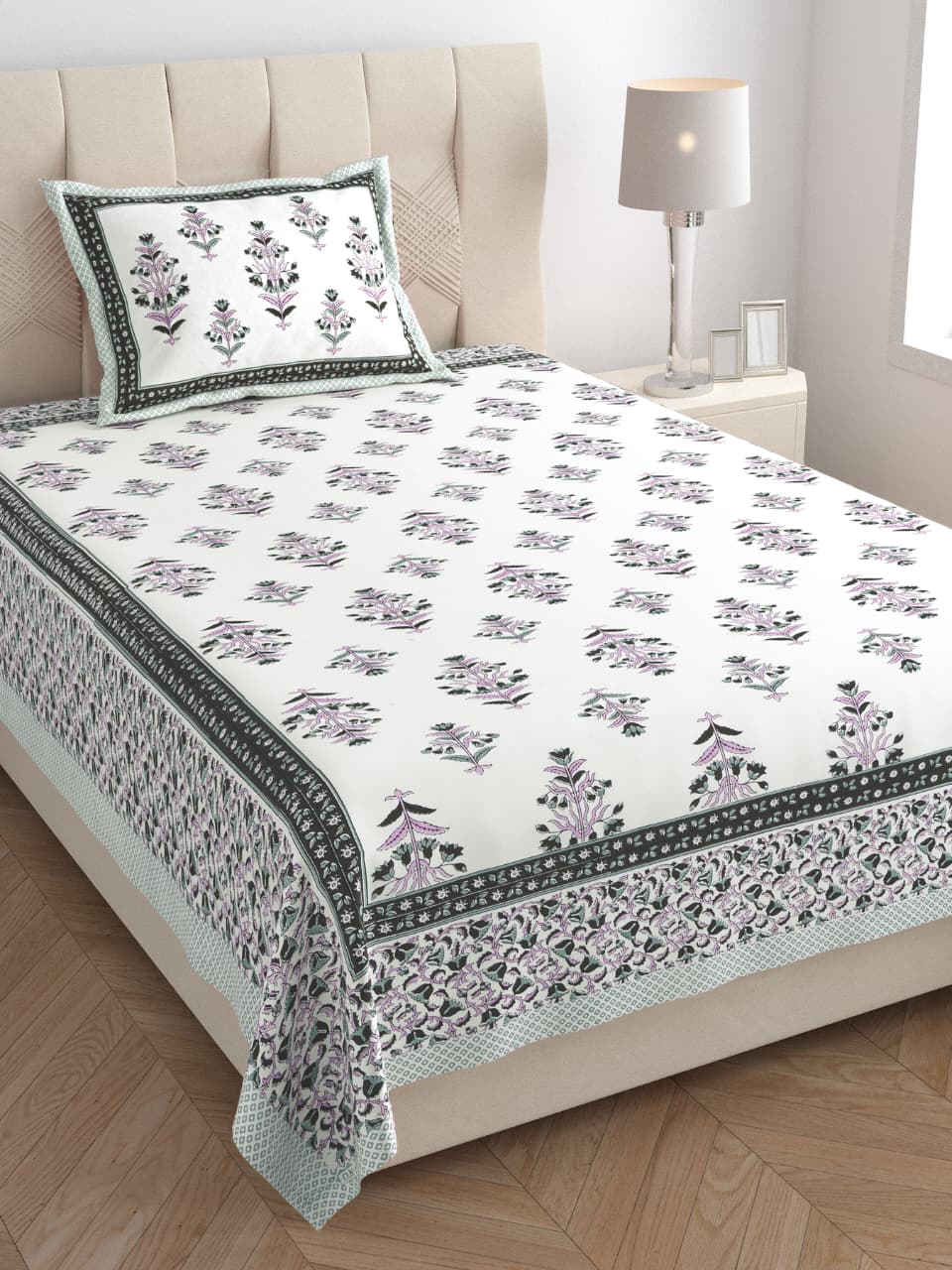 Single Bedsheet with One Pillow  (124)