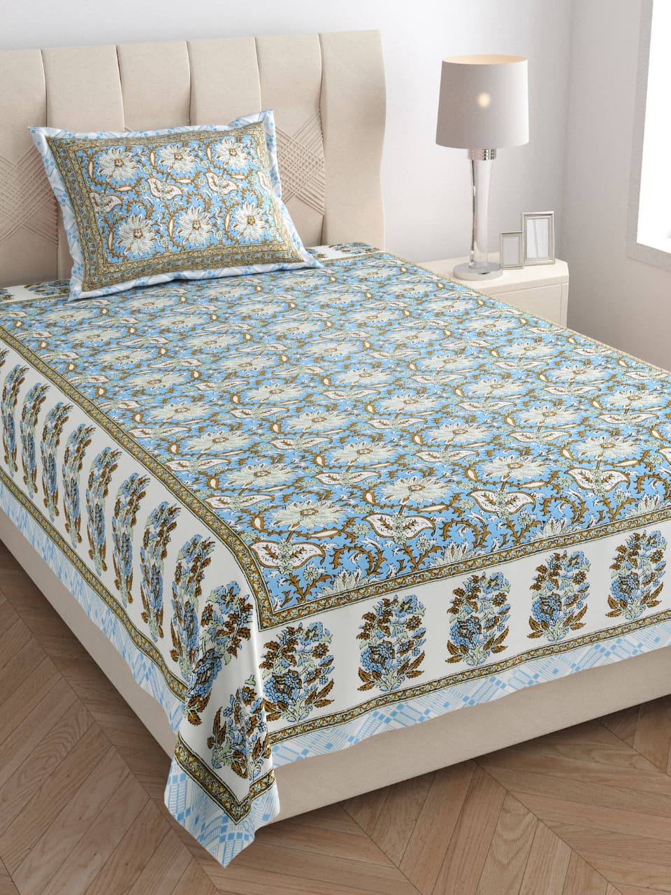Single Bedsheet with One Pillow  (129)