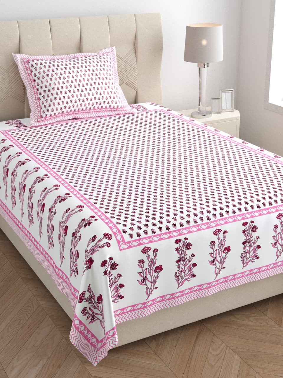 Single Bedsheet with One Pillow  (133)