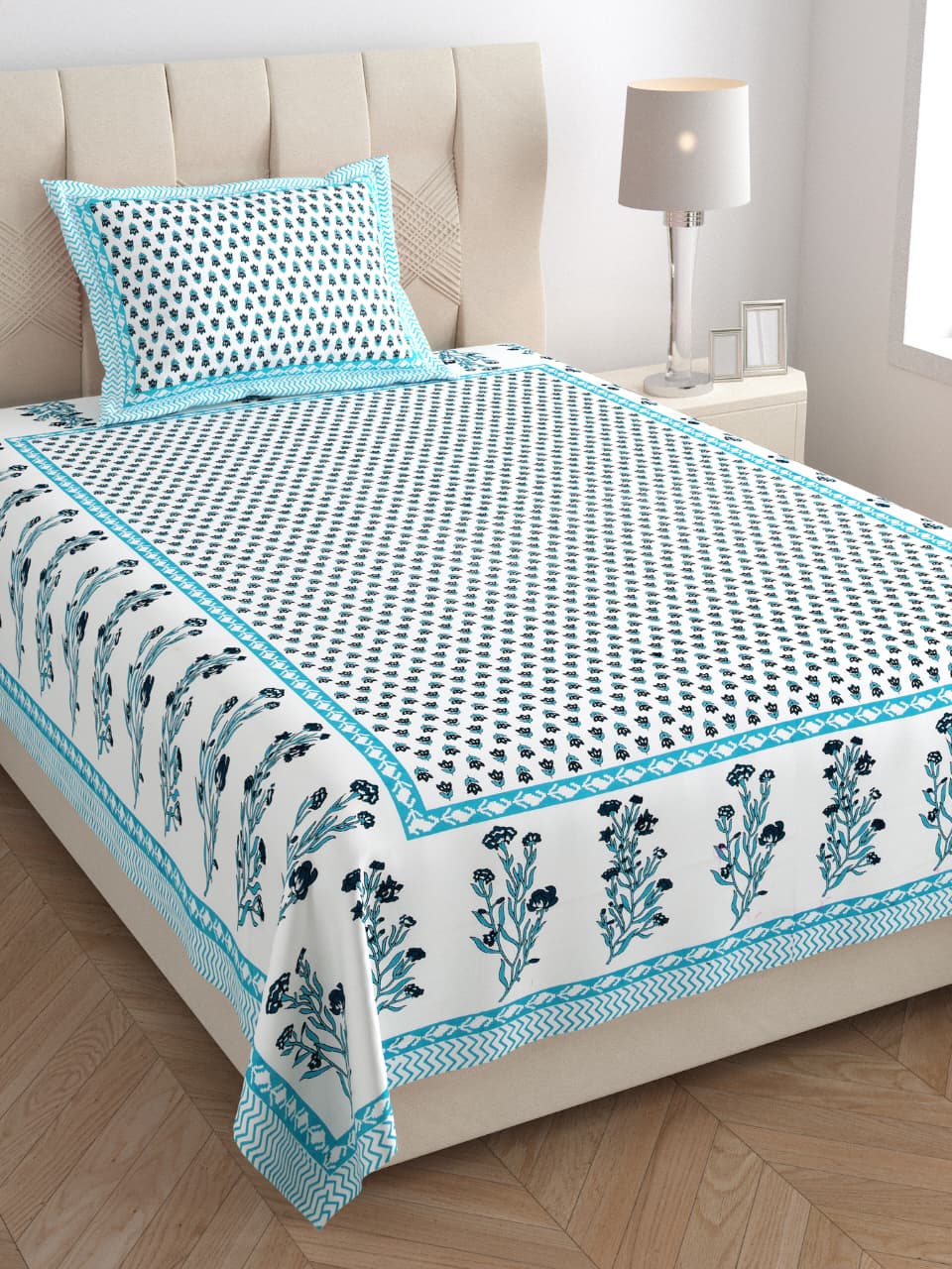 Single Bedsheet with One Pillow  (135)