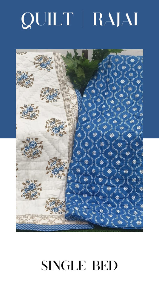 Elite Mulmul Printed Quilt RAJAI (SINGLE BED) (180)