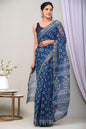 Pure Hand Block Printed Kota Doriya Sarees With Blouse (127)
