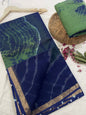 Pure Hand Block Printed Kota Doriya Sarees With Blouse (130)
