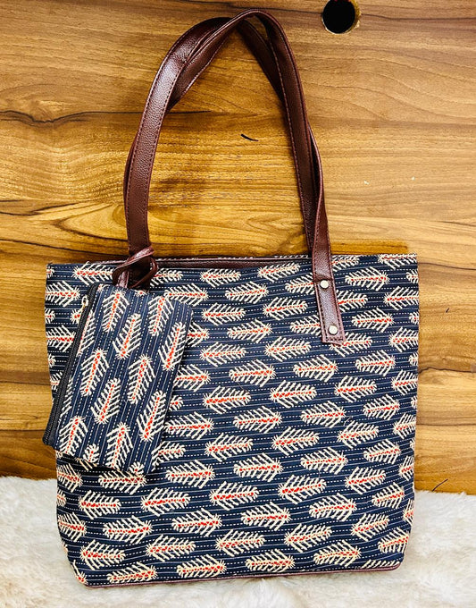 Ikkat Tote Hand Bag (6)