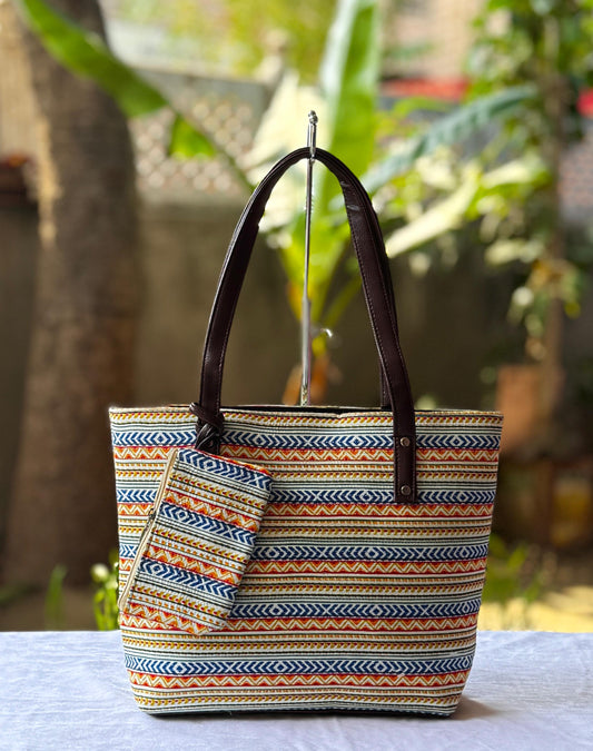 Ikkat Tote Hand Bag (12)