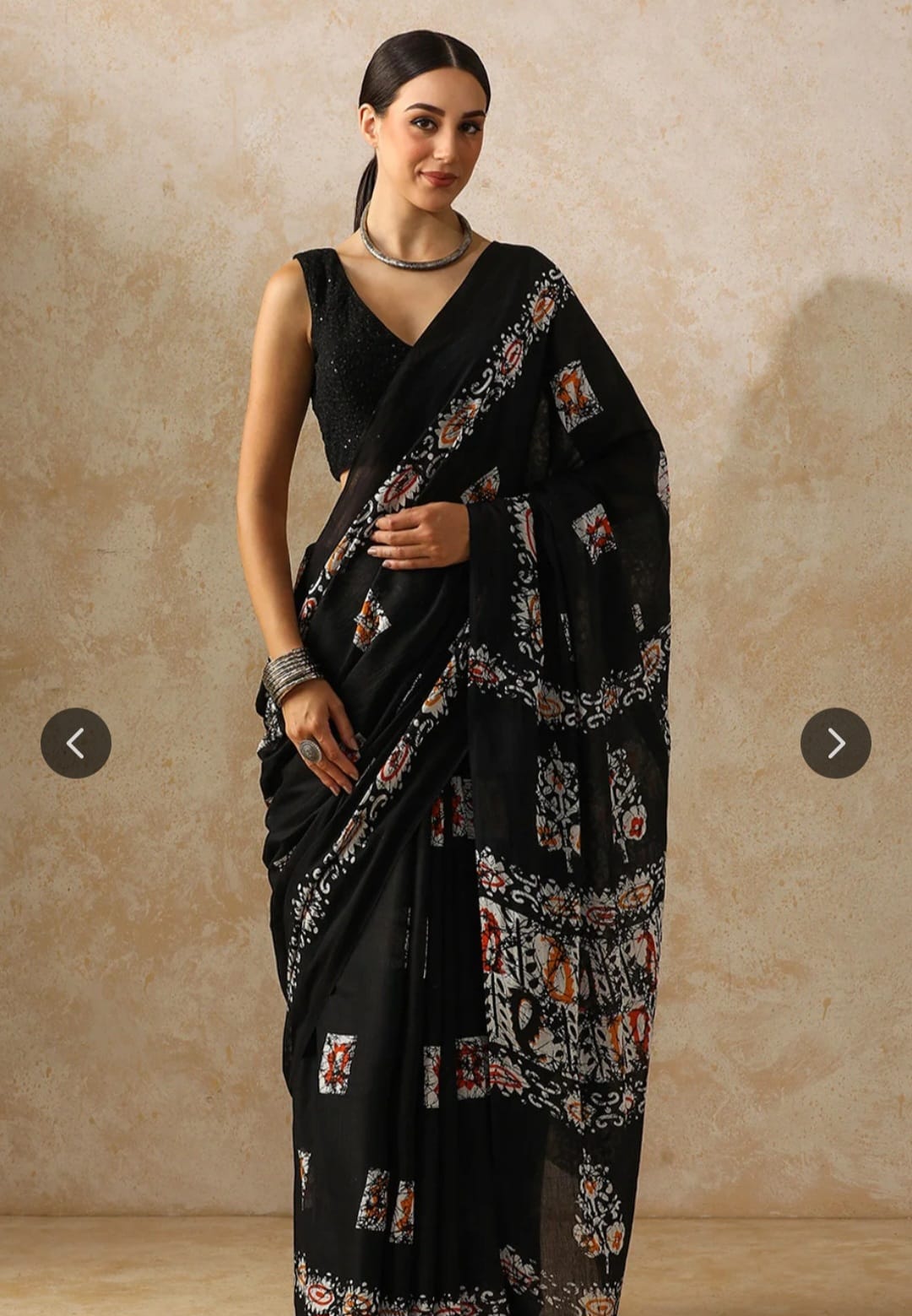 Bagru Block Print Cotton mulmul Sarees  (3)