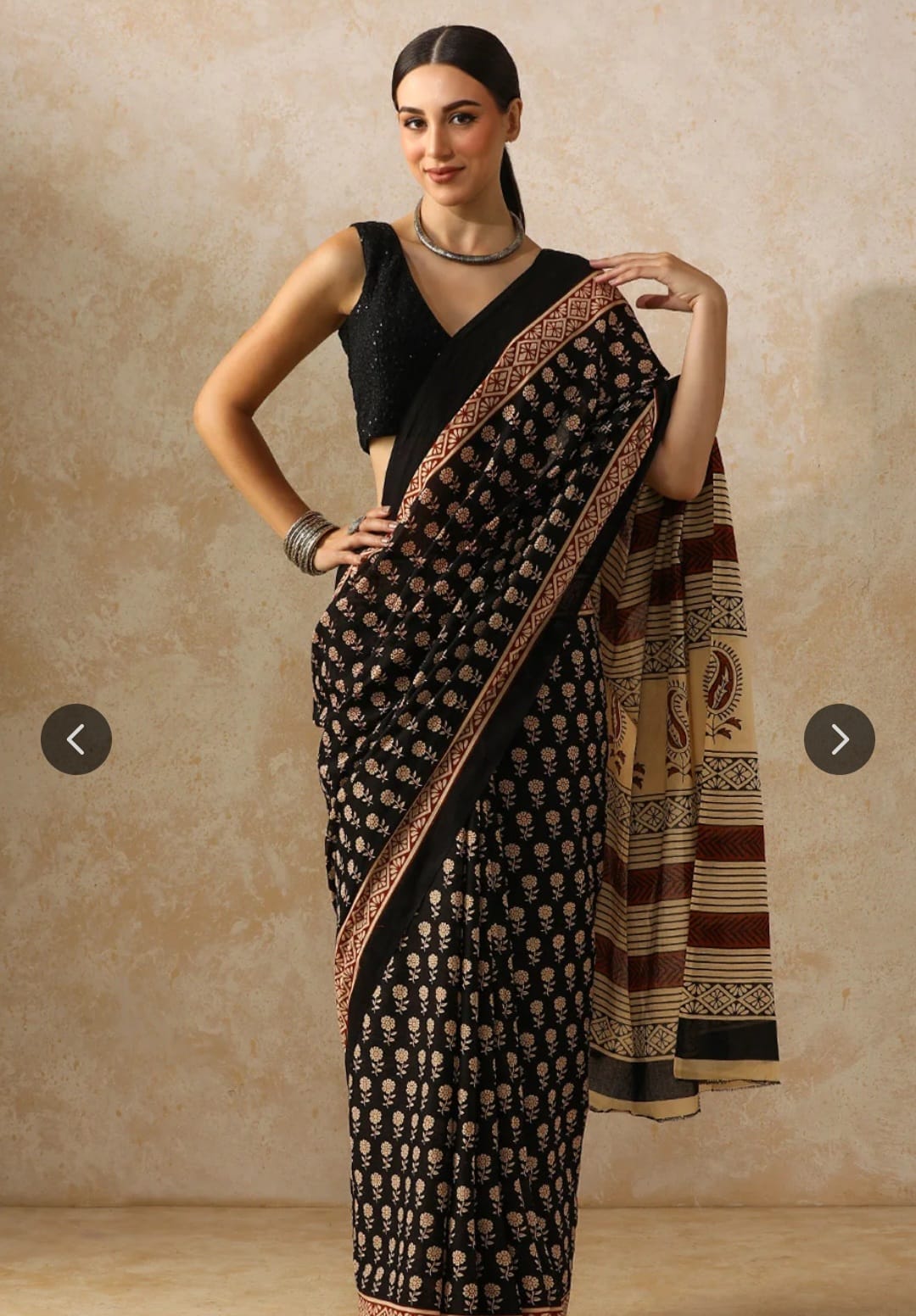 Bagru Block Print Cotton mulmul Sarees  (17)