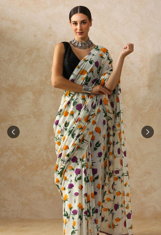 Bagru Block Print Cotton mulmul Sarees  (31)