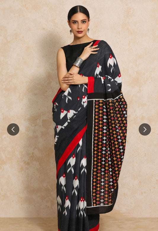 Bagru Block Print Cotton mulmul Sarees  (53)