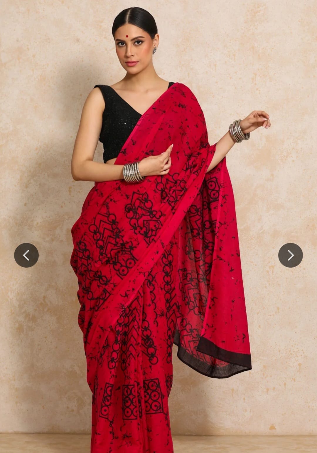 Bagru Block Print Cotton mulmul Sarees  (65)