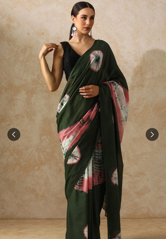 Bagru Block Print Cotton mulmul Sarees  (76)