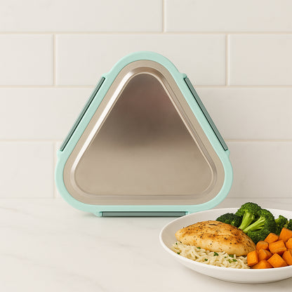 Trinity 2-piece Stainless Steel Triangle Lunch Box Set