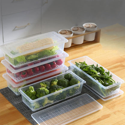Food Storage Container With Removable Drain Plate