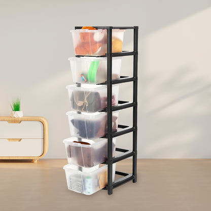 6-Layer Modular Plastic Drawer Storage Cabinet