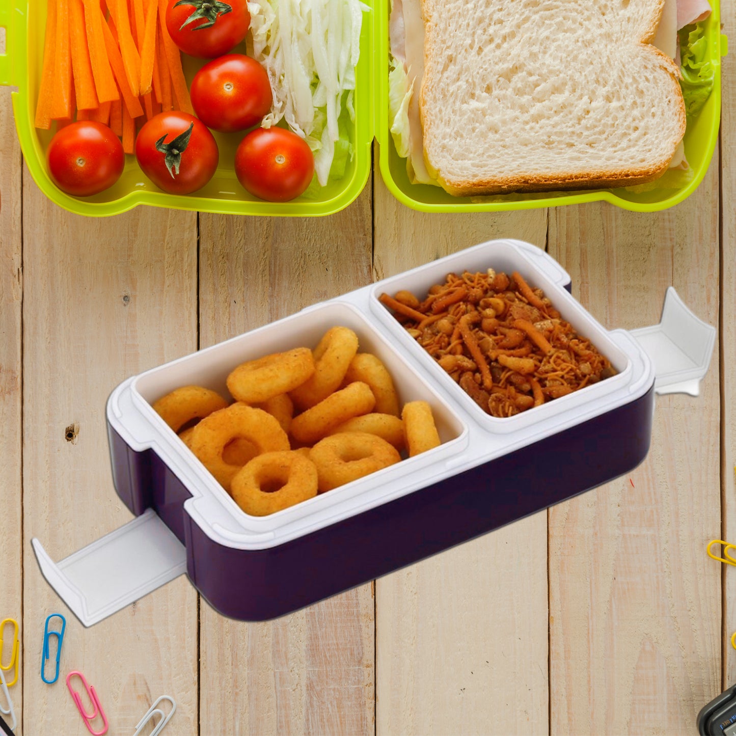 Airtight Lunch Box 2 Compartment Lunch Box
