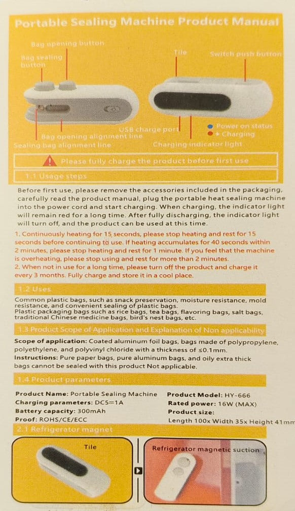 Portable Mini Sealing Machine