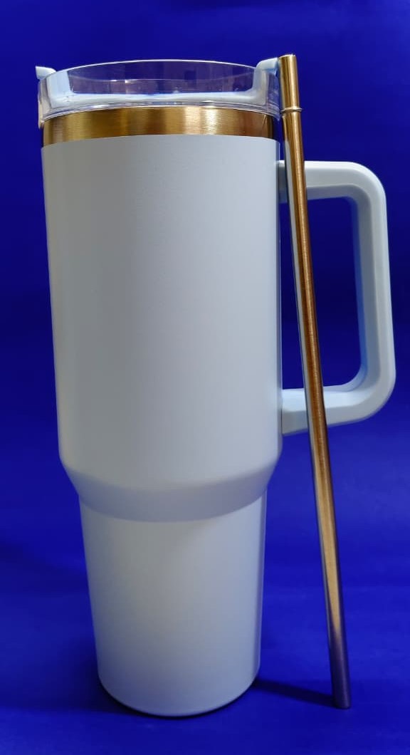 TUMBLER 1200 ML (Insulated with steel & plastic Straw)