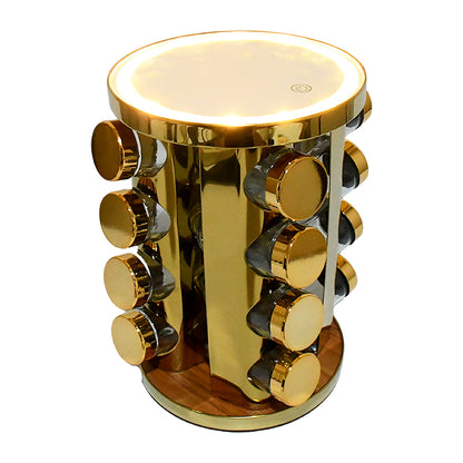 Led Spice Rack Organizer Rotating Spice Rack