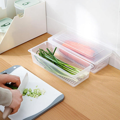 Food Storage Container With Removable Drain Plate