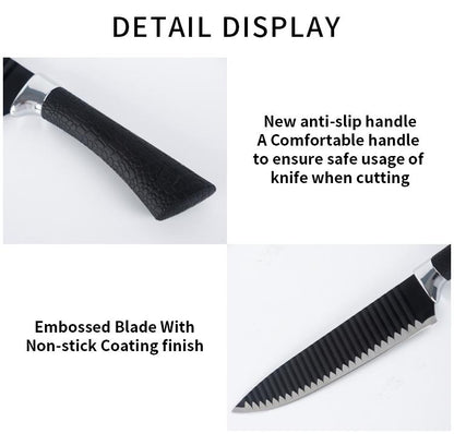 Stainless Steel Knife Set With Chef Peeler And Scissor (6 Pieces)