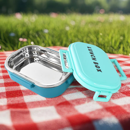 3 In 1 Spicy Bite Stainless Steel Lunch Box With Box  Spoon (1 Set)