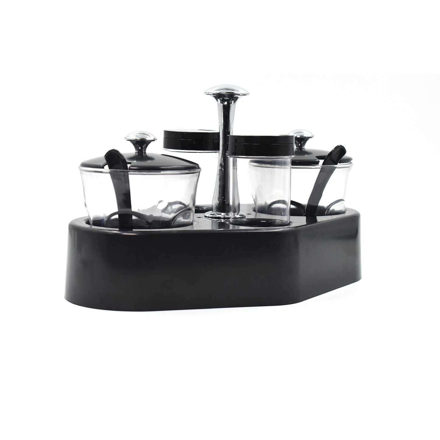 Condiment Set For Kitchen Transparent Jar