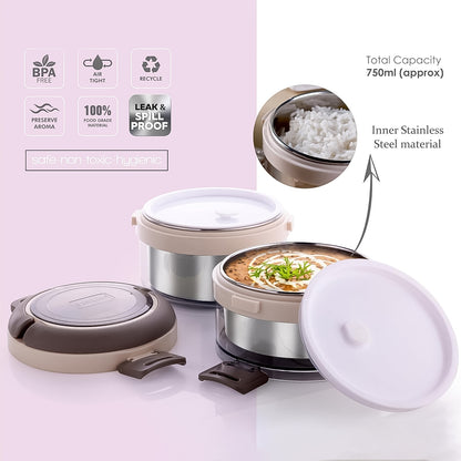 Steko-2 Double Layer Stainless Steel Insulated Lunch Box Set